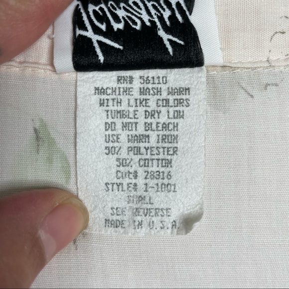 Vintage Floral Button Down Blouse Cottagecore Grannycore Short Sleeve Size S - Picture 7 of 10